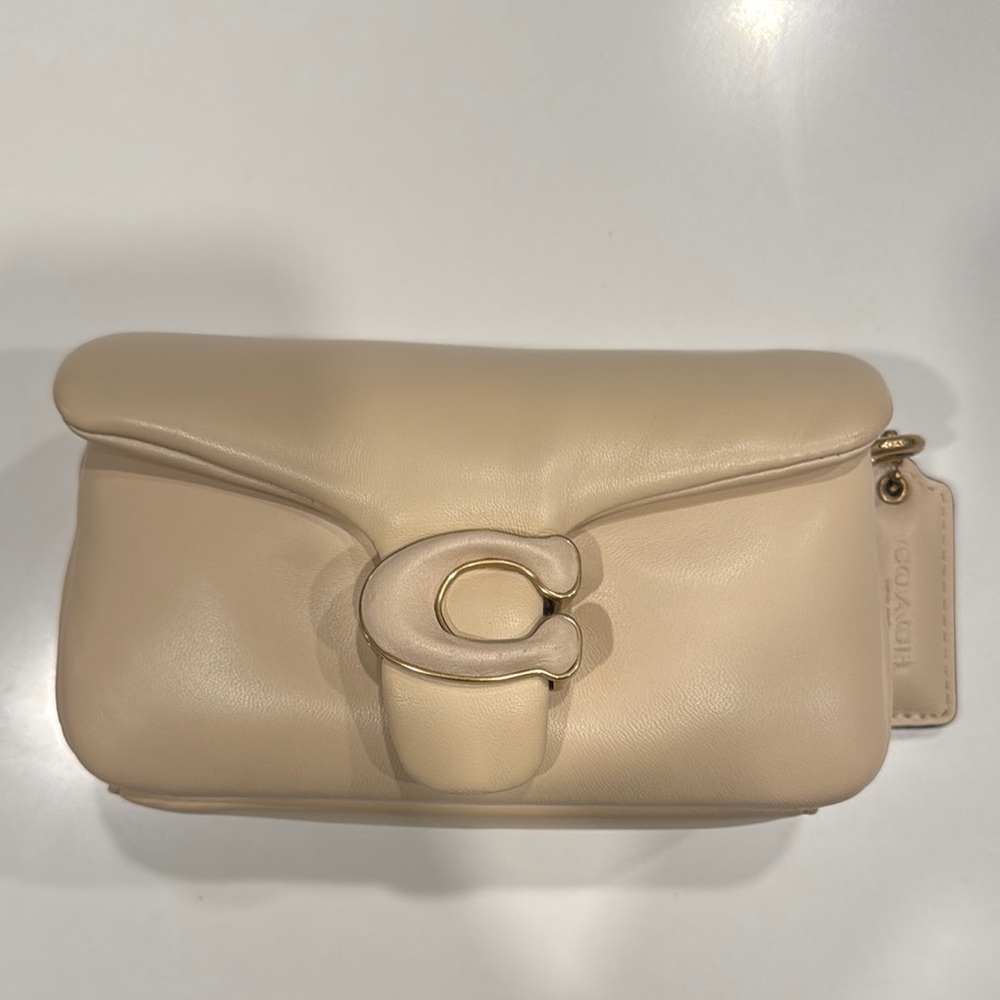 Coach Pillow Tabby Cream Leather Women's Bag